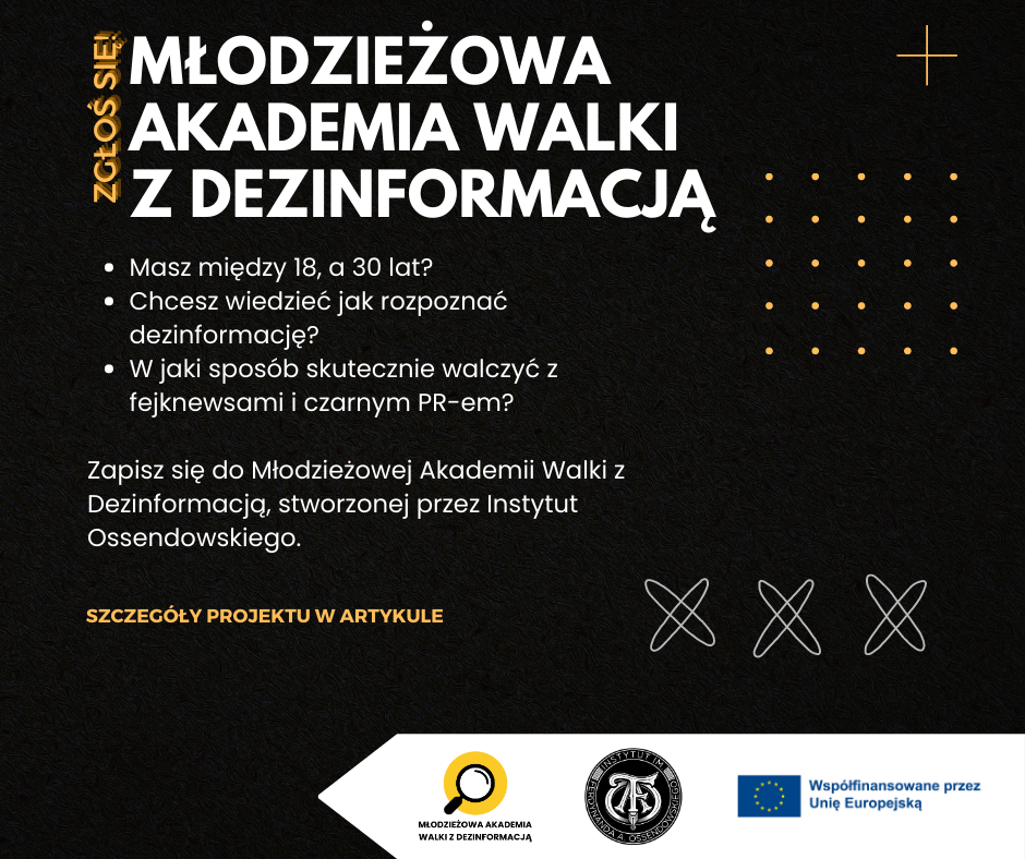 Read more about the article Ostatnia szansa na zapisy do Młodzieżowej Akademii Walki z Dezinformacją!